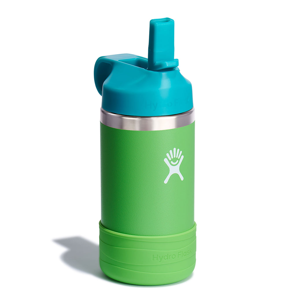 Everyday Home Kids Stainless Steel Wide Mouth Bottle with Straw Cap and Boot, 12 oz for daily home and personal routines with baby care and kids products