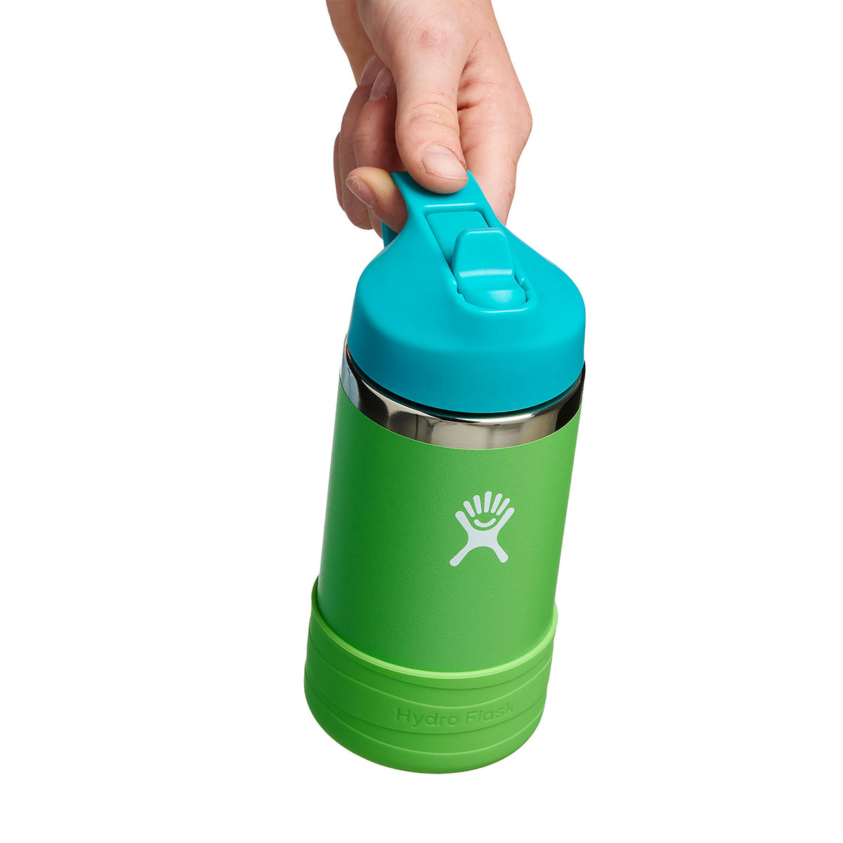 Everyday Home Kids Stainless Steel Wide Mouth Bottle with Straw Cap and Boot, 12 oz for daily home and personal routines with baby care and kids products