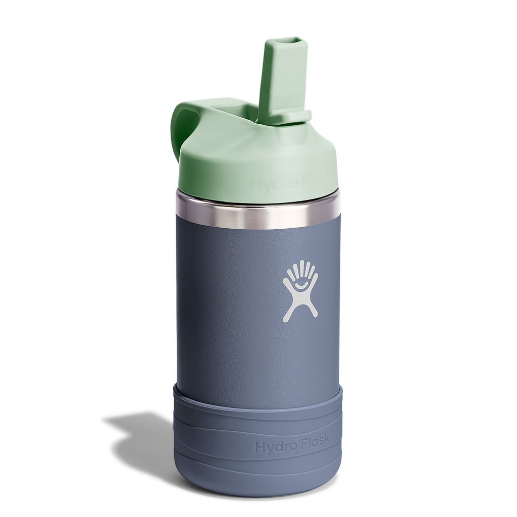 Everyday Home Kids Stainless Steel Wide Mouth Bottle with Straw Cap and Boot, 12 oz for daily home and personal routines with baby care and kids products