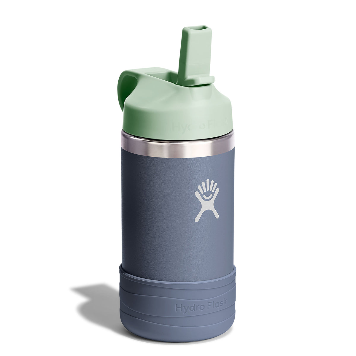 Everyday Home Kids Stainless Steel Wide Mouth Bottle with Straw Cap and Boot, 12 oz for daily home and personal routines with baby care and kids products