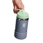 Everyday Home Kids Stainless Steel Wide Mouth Bottle with Straw Cap and Boot, 12 oz for daily home and personal routines with baby care and kids products