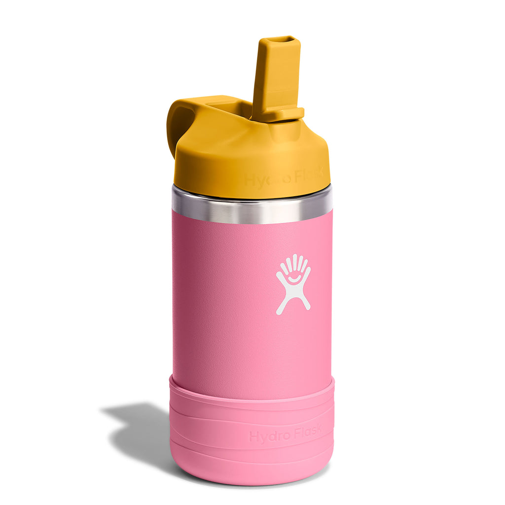 Everyday Home Kids Stainless Steel Wide Mouth Bottle with Straw Cap and Boot, 12 oz for daily home and personal routines with baby care and kids products