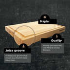 Daily Care Classic Wood Butcher Block - fully FSC Certified for daily home and personal routines with general everyday essentials