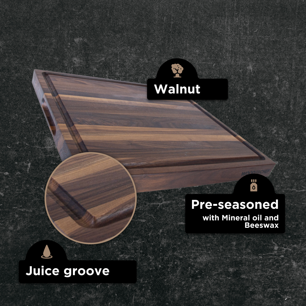 Daily Care Classic Wood Butcher Block - fully FSC Certified for daily home and personal routines with general everyday essentials