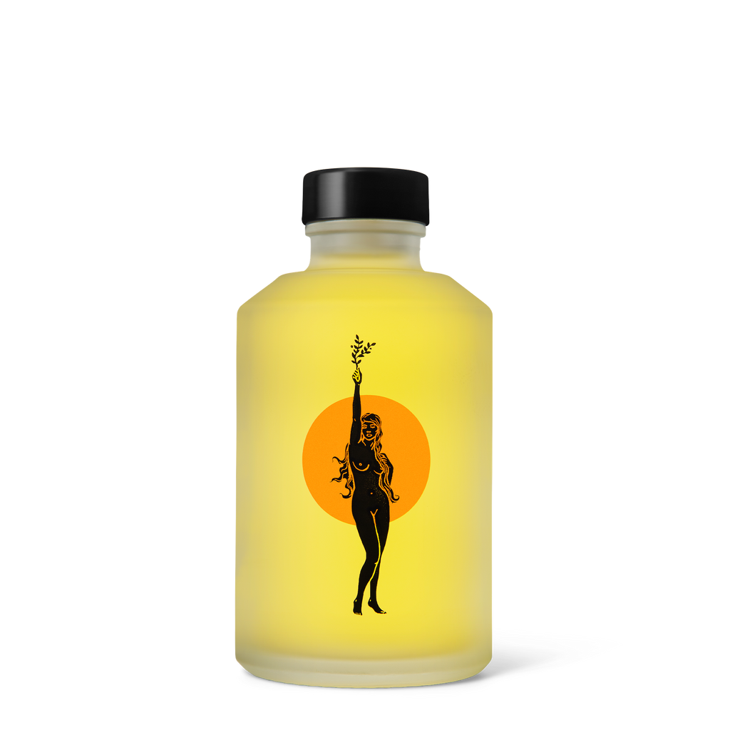 Practical Living Hinoki Body Oil for daily home and personal routines with pantry foods and beverages