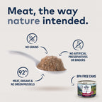 Daily Care Canned Wet Cat Food - Venison All Natural, High Protein, Grain included, Limited Ingredient for daily home and personal routines with pet care treats and accessories