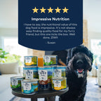 Routine Ready Canned Wet Dog Food All Natural, High Protein, Grain included, Limited Ingredient for daily home and personal routines with pet care treats and accessories
