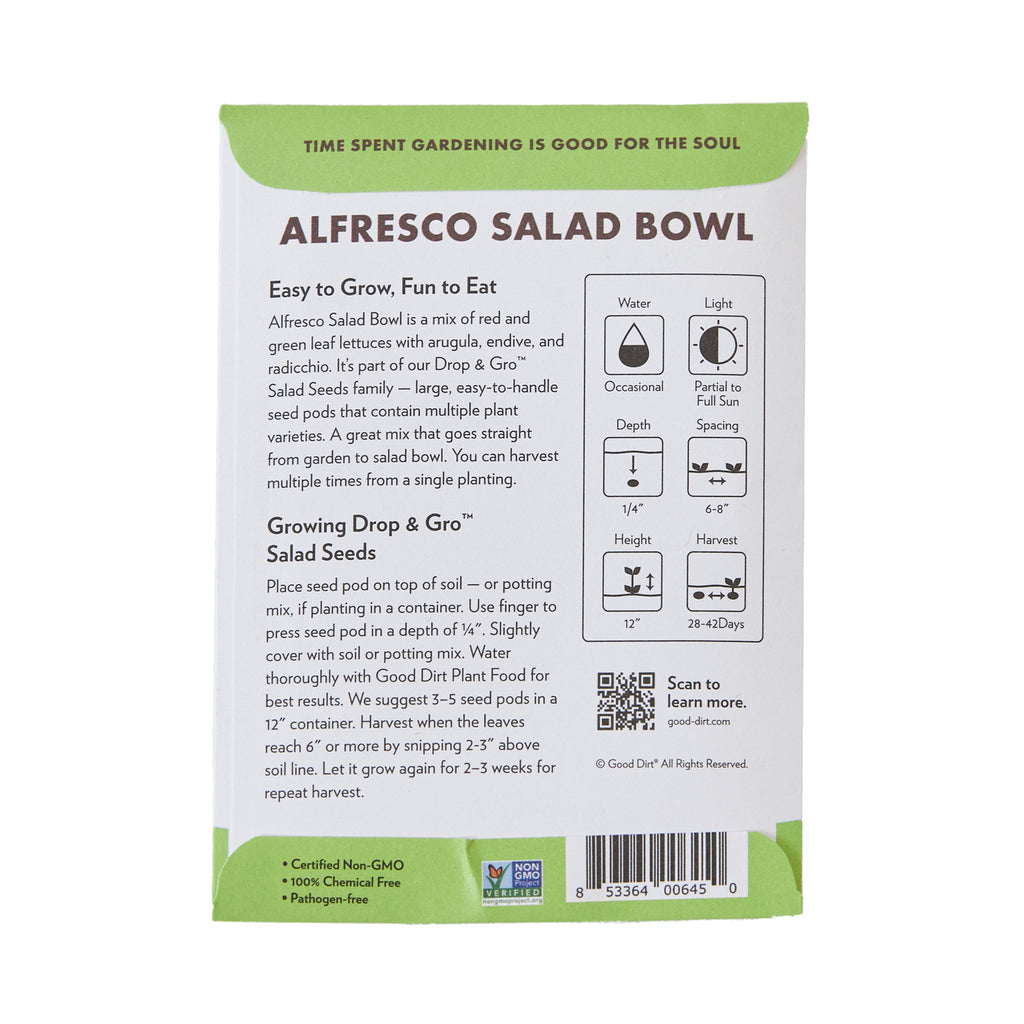 Routine Ready Alfresco Salad Mix Seed Pods - Arugula, Endive, Radicchio for daily home and personal routines with garden plant and outdoor supplies