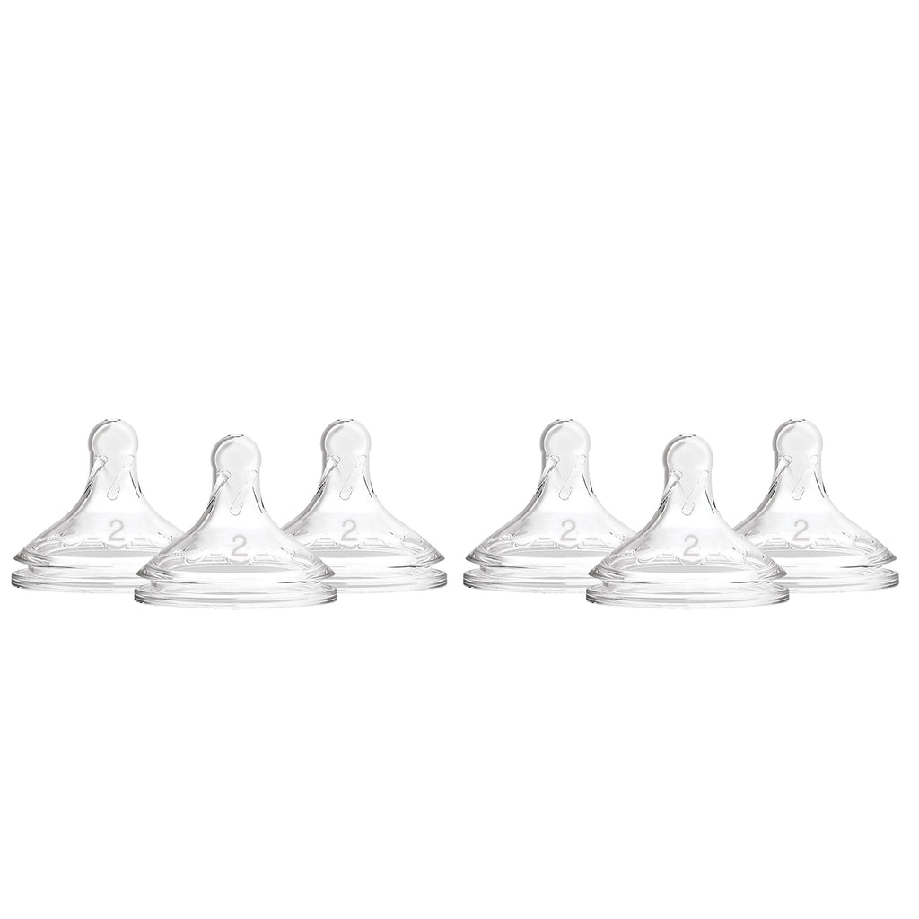 Level 2 Flow Silicone Wide-Neck Nipples