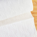 Routine Ready 2-Ply Bamboo Paper Towels 140 sheets per roll for daily home and personal routines with cleaning laundry and paper products