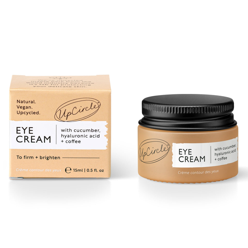 Daily Care Eye Cream with Cucumber, Hyaluronic Acid + Coffee for daily home and personal routines with facial skin and sun care