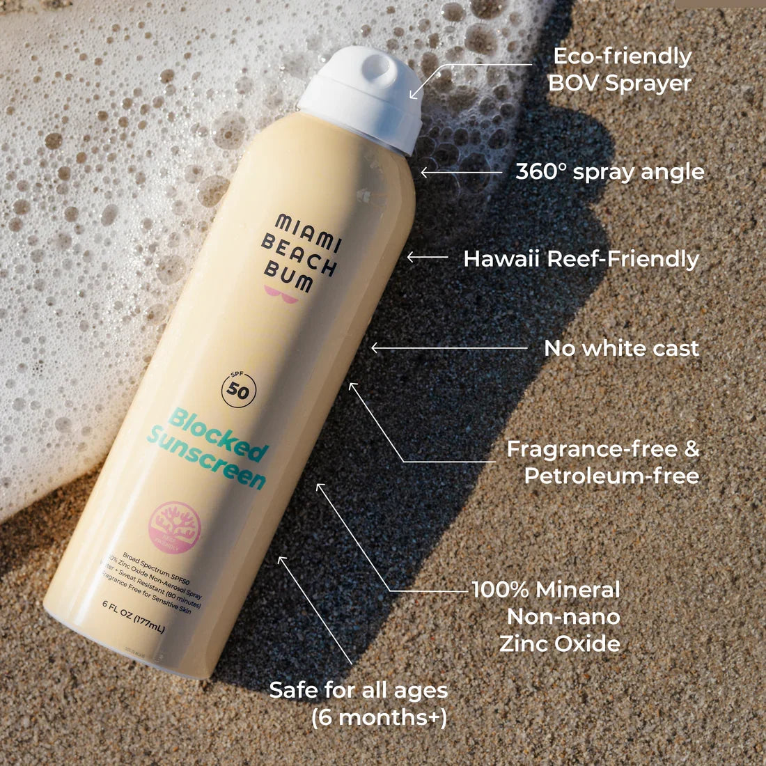 Home Essentials Blocked Mineral Sunscreen Spray - SPF 50 for daily home and personal routines with facial skin and sun care