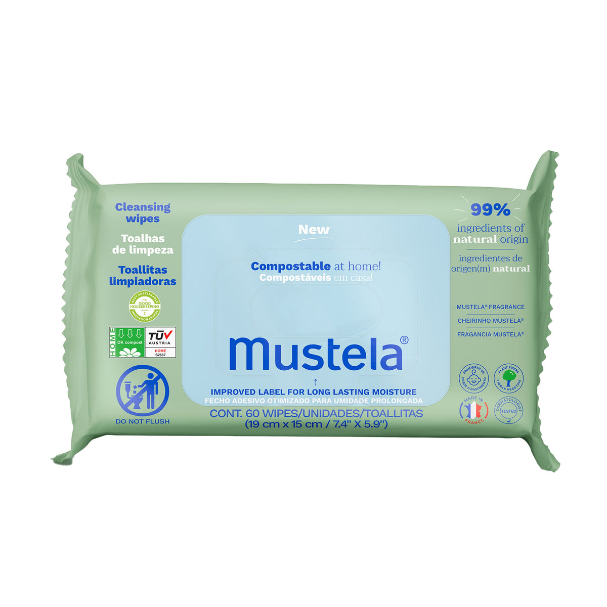 Compostable Cleansing Water Wipes