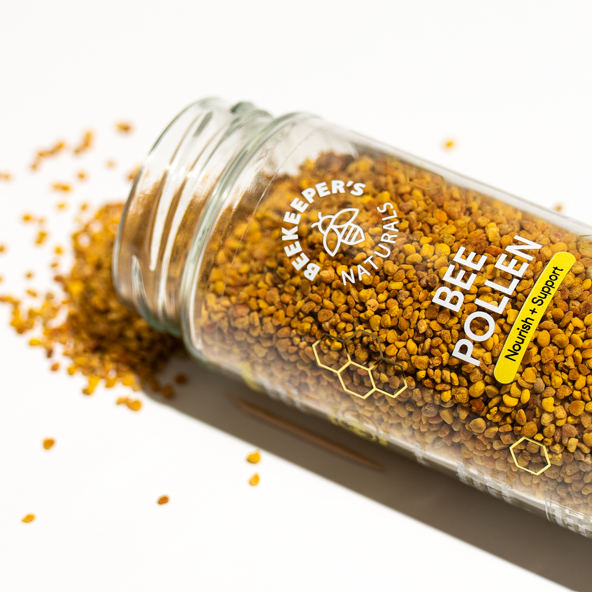 Routine Ready Bee Pollen for daily home and personal routines with pantry foods and beverages