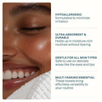 Routine Ready Clean Face Towel XL - Ultra Absorbent and Durable for daily home and personal routines with facial skin and sun care