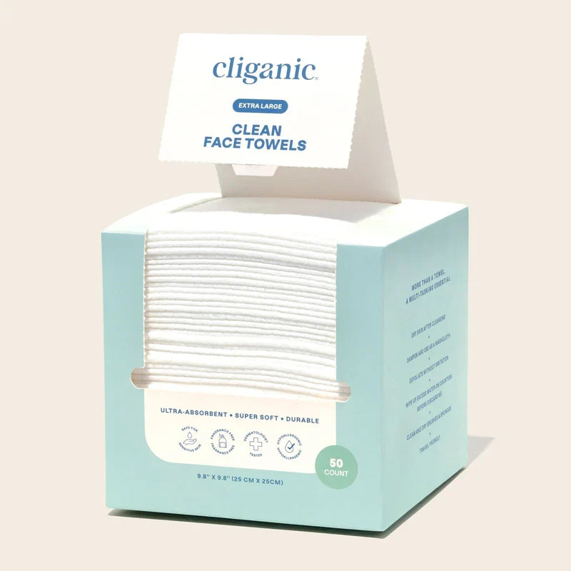 Routine Ready Clean Face Towel XL - Ultra Absorbent and Durable for daily home and personal routines with facial skin and sun care
