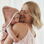 Daily Care Cloud Loom Organic Baby Hooded Towel and Bath Mitt Set for daily home and personal routines with bath body and hygiene
