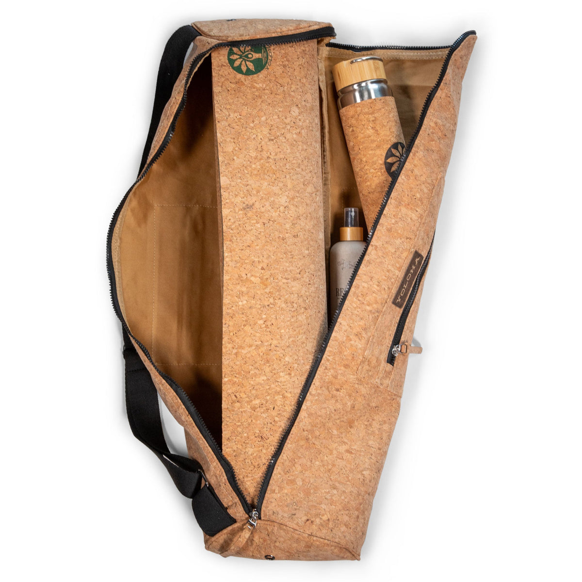 Routine Ready Cork Yoga Mat Carrier for daily home and personal routines with general everyday essentials