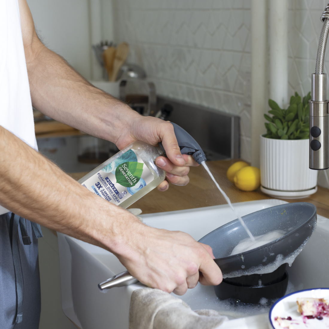 Practical Living Foaming Dish Spray for daily home and personal routines with cleaning laundry and paper products