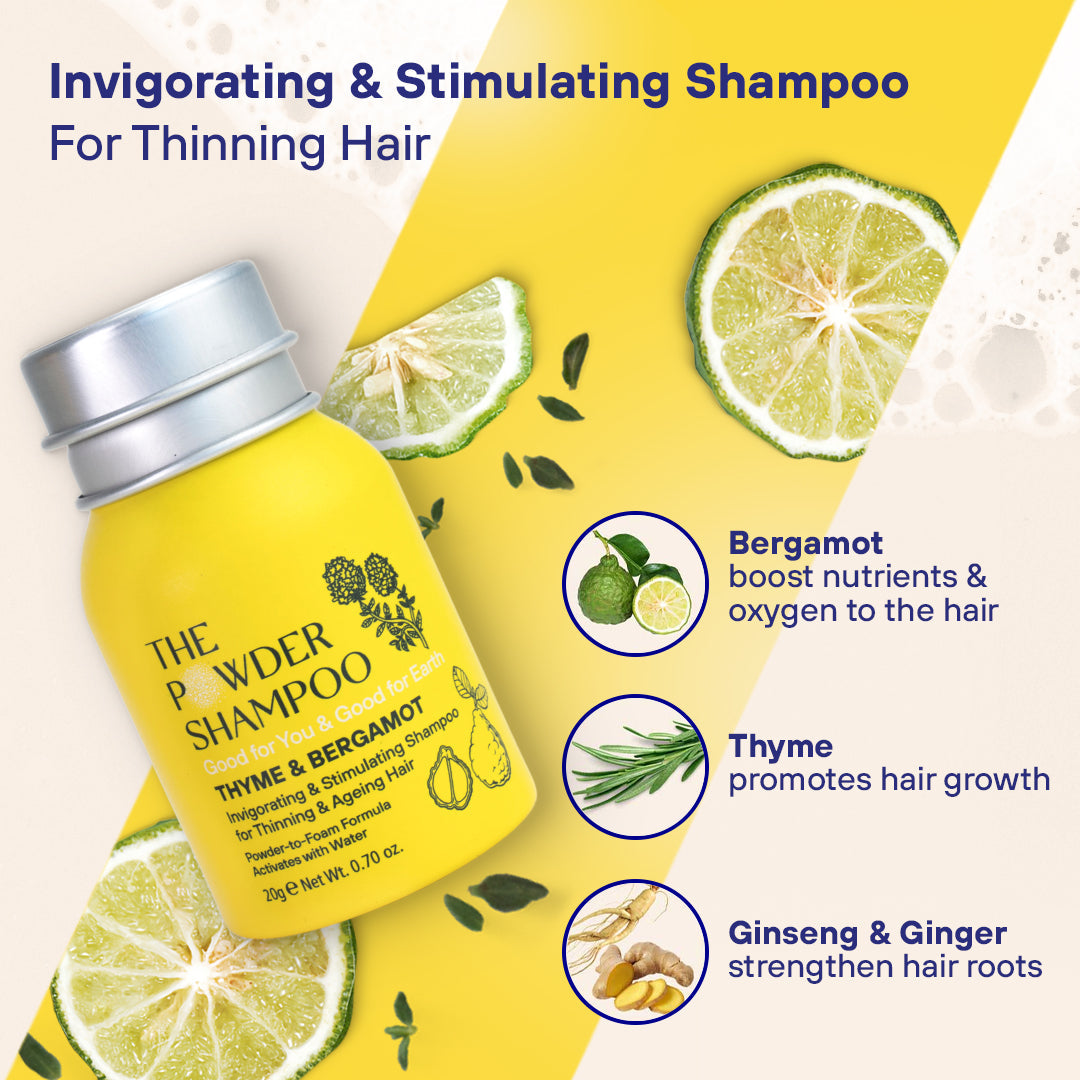 Everyday Home Invigorating Powder Shampoo for Thinning and Ageing Hair for daily home and personal routines with hair care