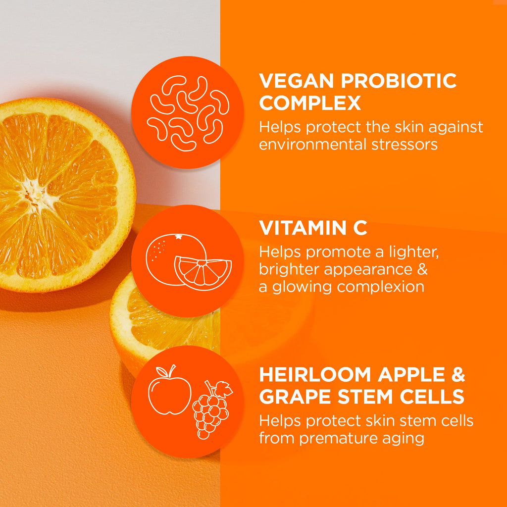 Practical Living Brightening Probiotic + C Renewal Cream for daily home and personal routines with facial skin and sun care