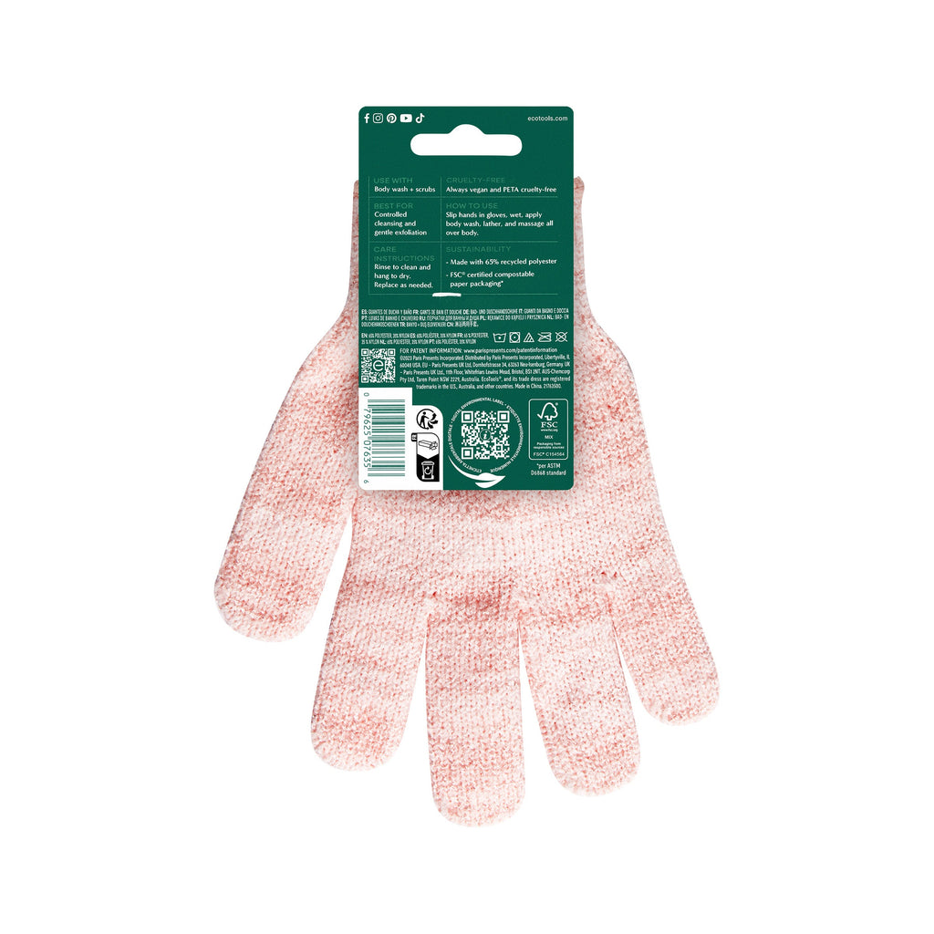 Routine Ready Exfoliating Gloves Pink for daily home and personal routines with bath body and hygiene