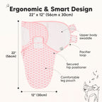 Practical Living GOTS Certified, fully Organic Cotton Soothe Swaddle Wraps, Set of 3 for daily home and personal routines with general everyday essentials