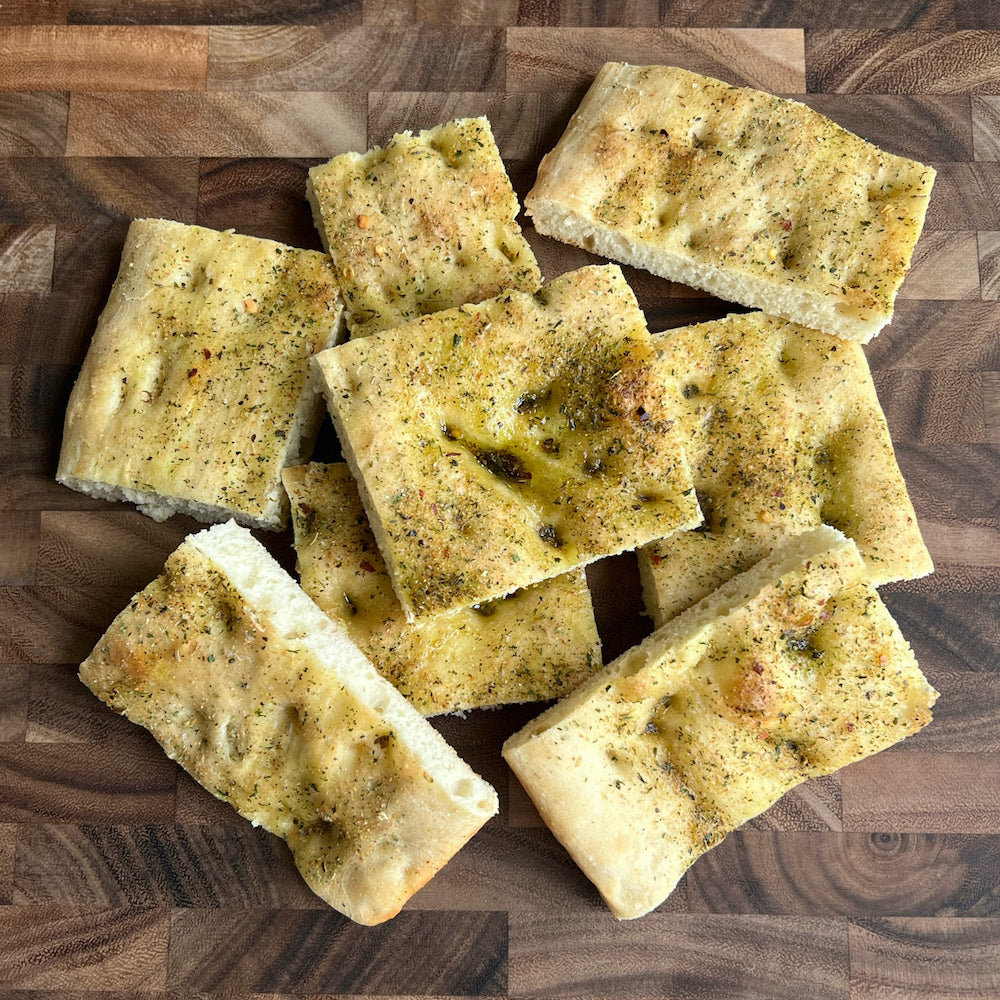 Practical Living Garlic Herb Focaccia Baking Mix for daily home and personal routines with pantry foods and beverages