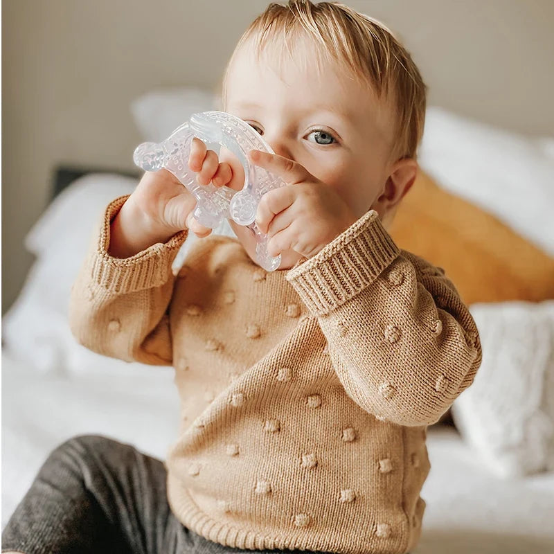 Routine Ready fully Food Grade Silicone Sensory Development Crown Teether for daily home and personal routines with baby care and kids products
