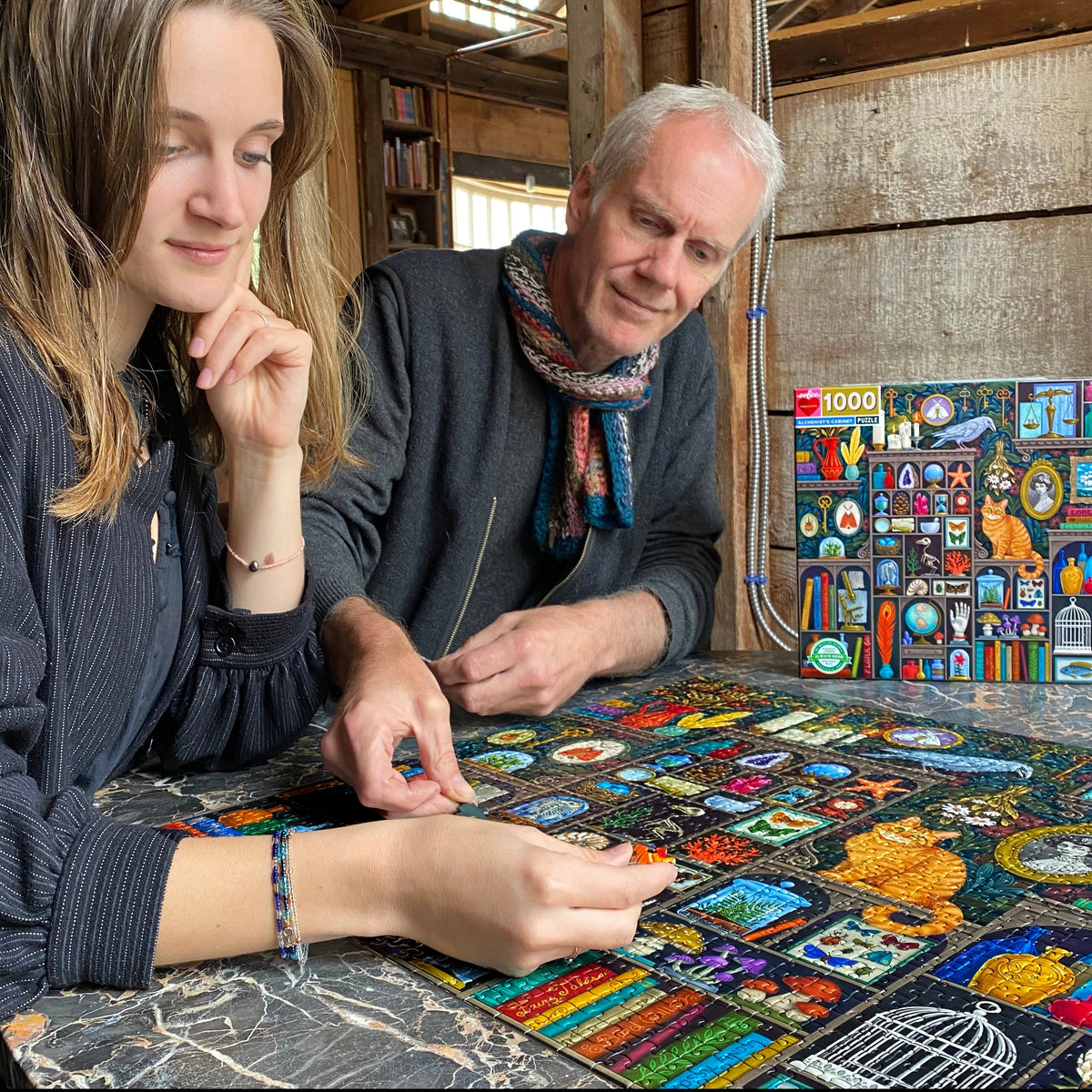 Daily Care Alchemist s Cabinet 1000 Piece Puzzle for daily home and personal routines with general everyday essentials