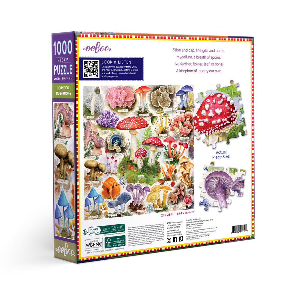 Daily Care Bountiful Mushrooms 1000 Piece Puzzle for daily home and personal routines with general everyday essentials