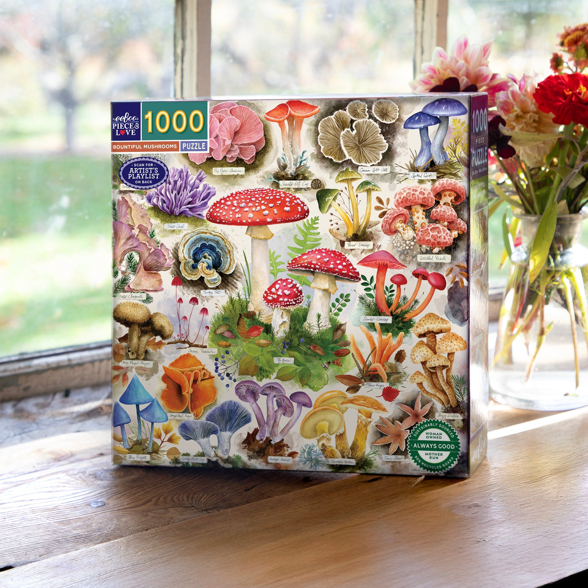 Daily Care Bountiful Mushrooms 1000 Piece Puzzle for daily home and personal routines with general everyday essentials