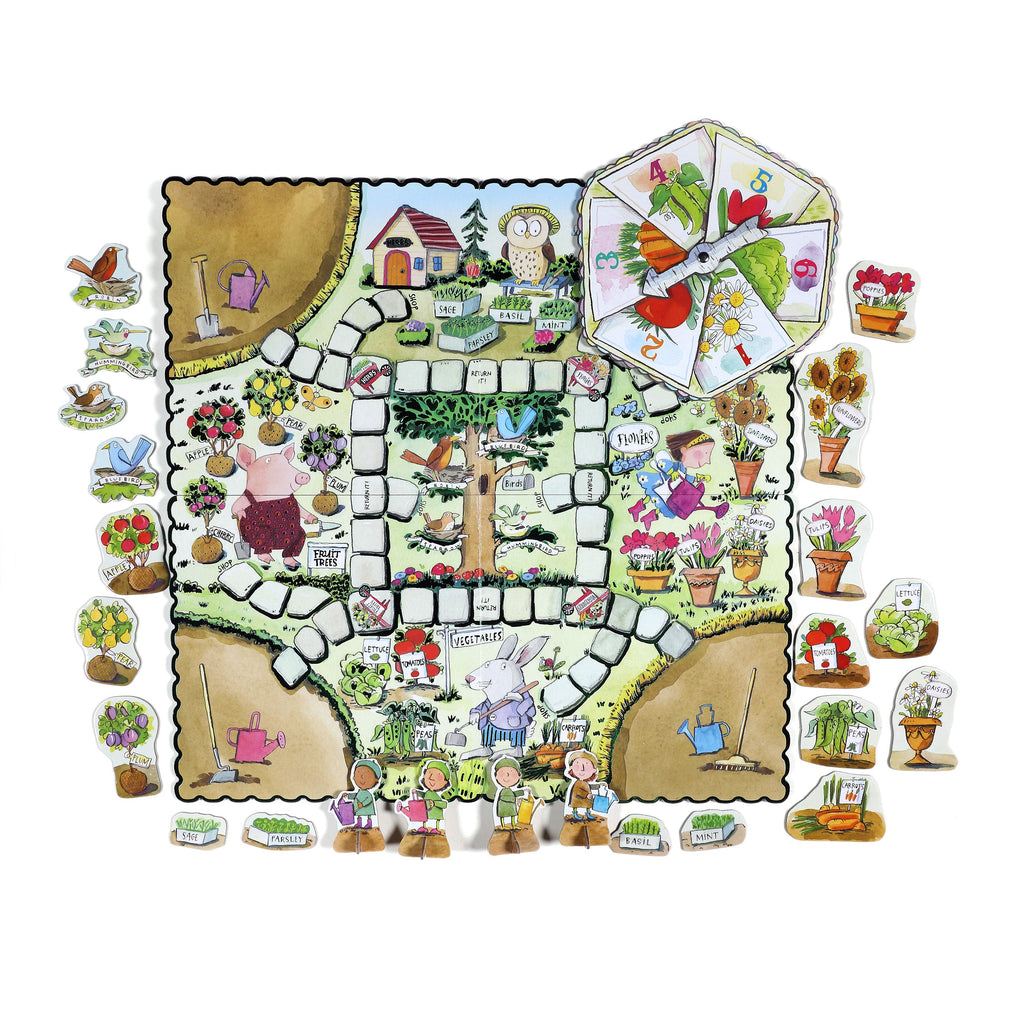 Everyday Home Gathering a Garden Board Game, Ages 5+ for daily home and personal routines with garden plant and outdoor supplies