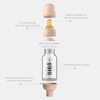 Daily Care Glass Baby Bottle with Natural Rubber Nipple Set - Medium Flow 2+ Months for daily home and personal routines with baby care and kids products
