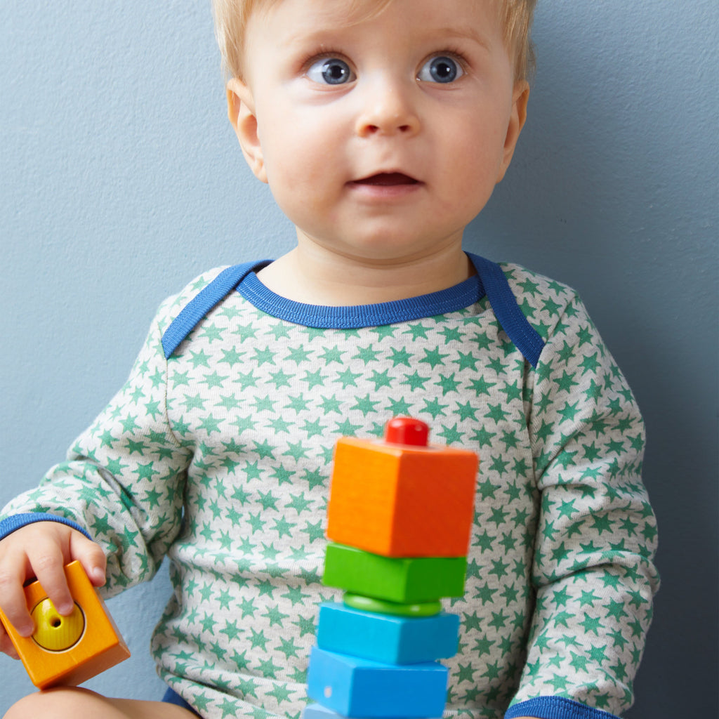 Daily Care Fun with Sounds - Wooden Discovery Blocks made from sustainably sourced wood for daily home and personal routines with baby care and kids products