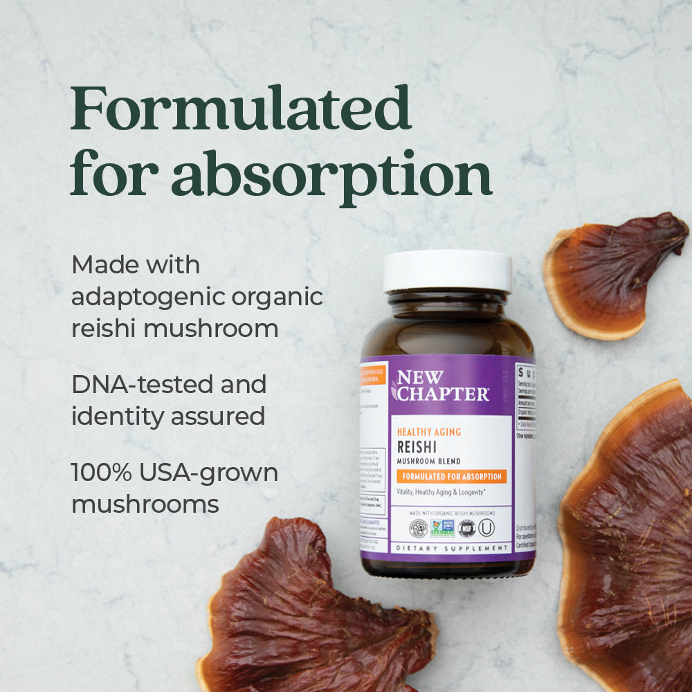 Routine Ready Healthy Aging, Reishi Mushroom for daily home and personal routines with general everyday essentials