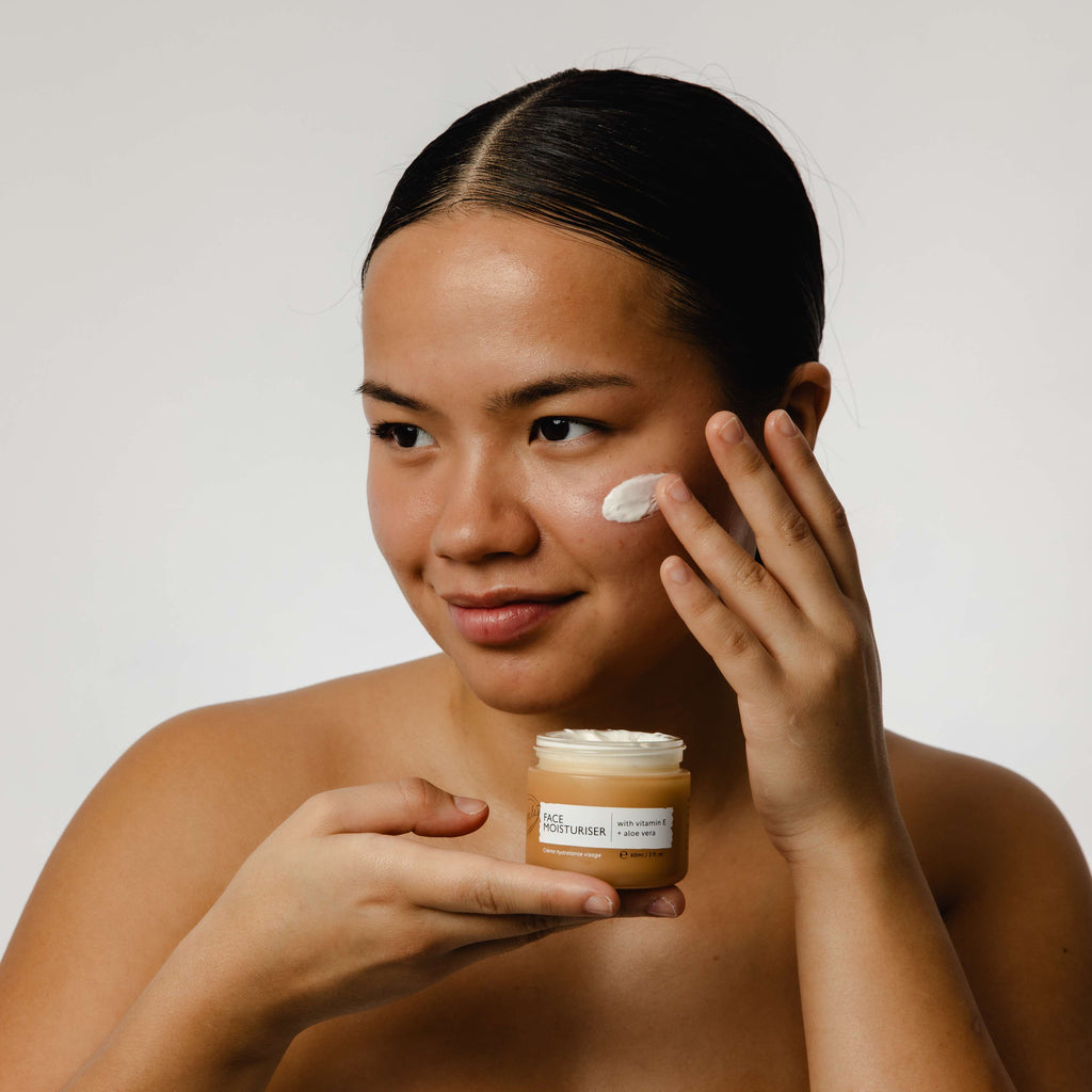 Everyday Home Face Moisturizer with Vitamin E + Aloe Vera for daily home and personal routines with facial skin and sun care