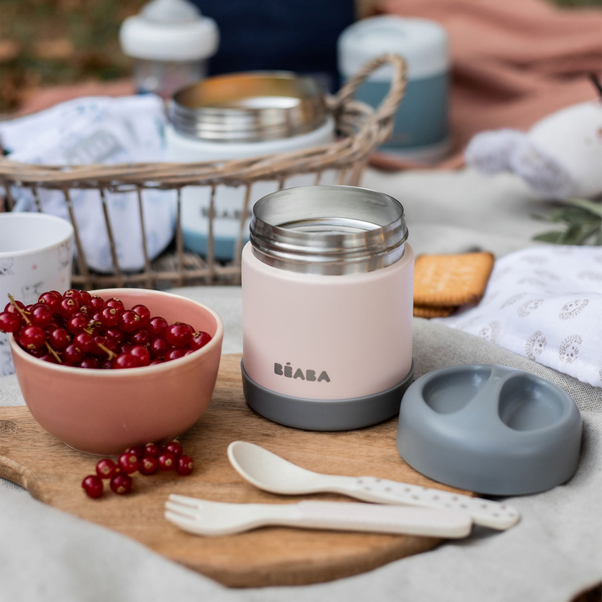 Daily Care Insulated Stainless Steel, Kid Friendly Food Container Jar for daily home and personal routines with baby care and kids products