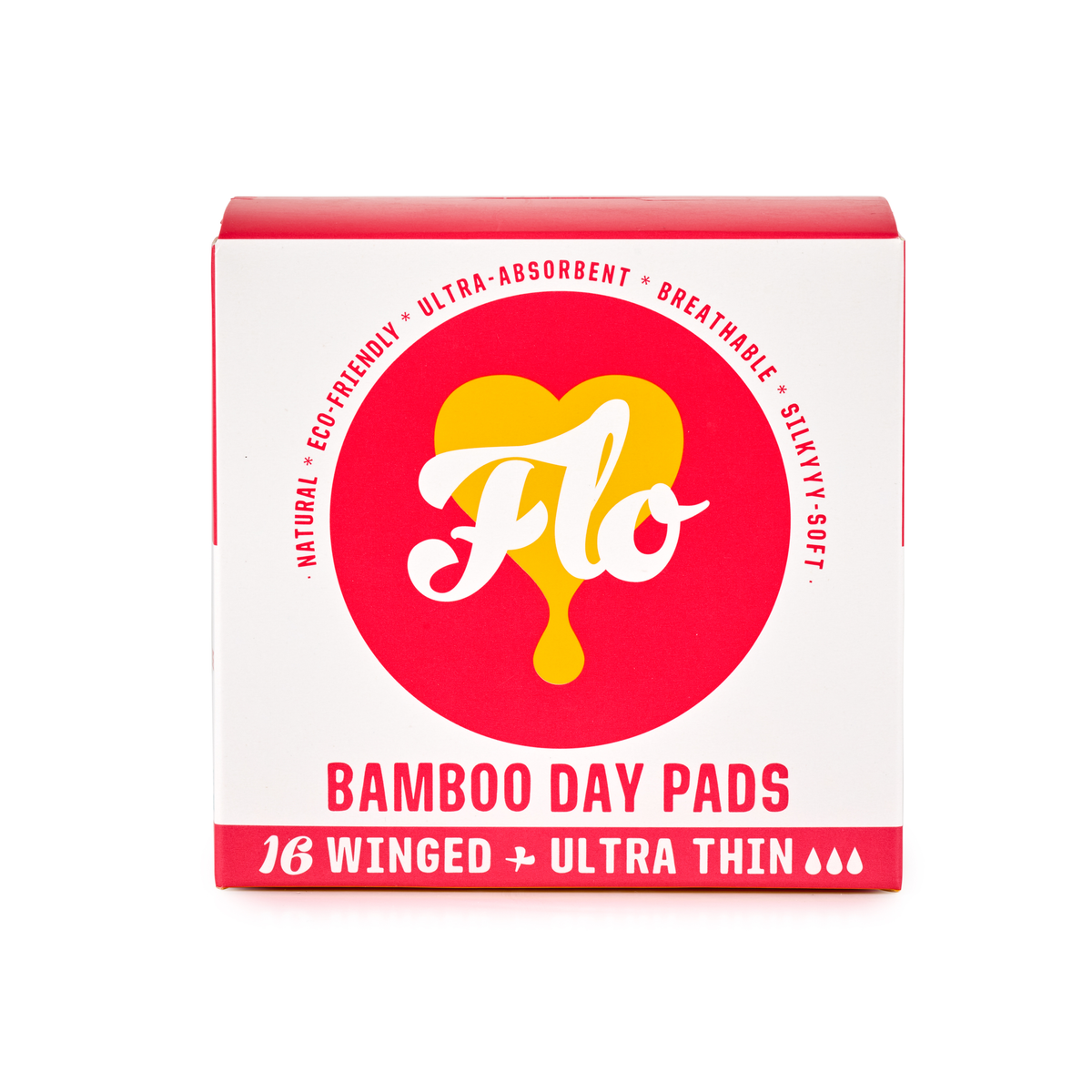 Routine Ready Flo Organic Bamboo Day Period Pads Winged for daily home and personal routines with bath body and hygiene