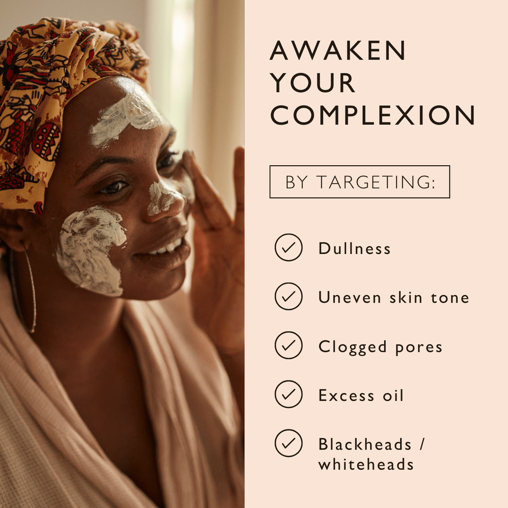 Home Essentials Face Mask with Kaolin Clay for daily home and personal routines with facial skin and sun care