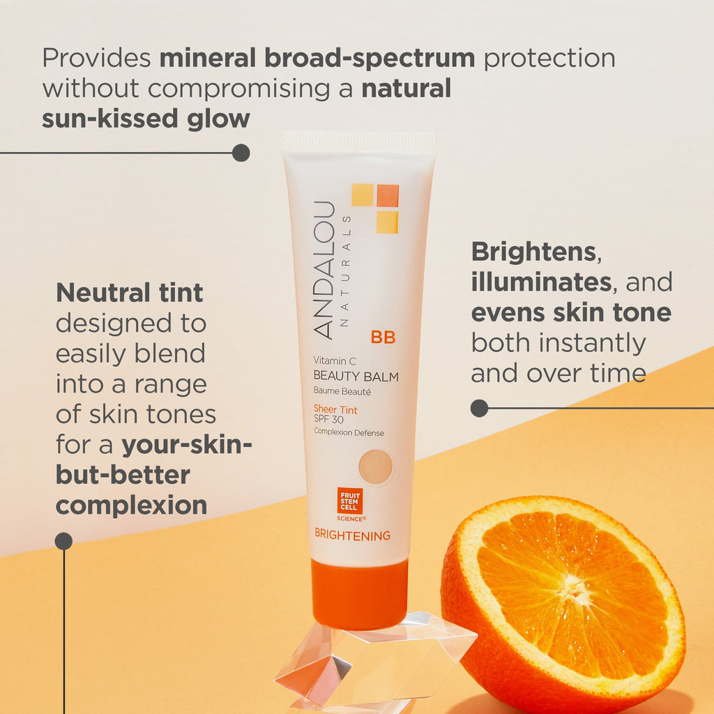 Home Essentials Brightening Vitamin C BB Beauty Balm Sheer Tint SPF 30 for daily home and personal routines with facial skin and sun care