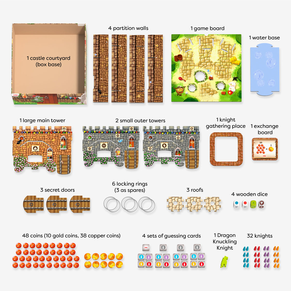 Routine Ready Knuckling Knights 3D Board Game - Dragon Spectacle, 4+ Years for daily home and personal routines with baby care and kids products