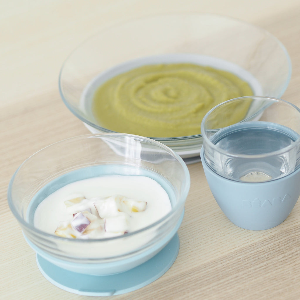 Everyday Home 3-Piece Glass Suction Baby and Toddler Feeding Set for daily home and personal routines with baby care and kids products