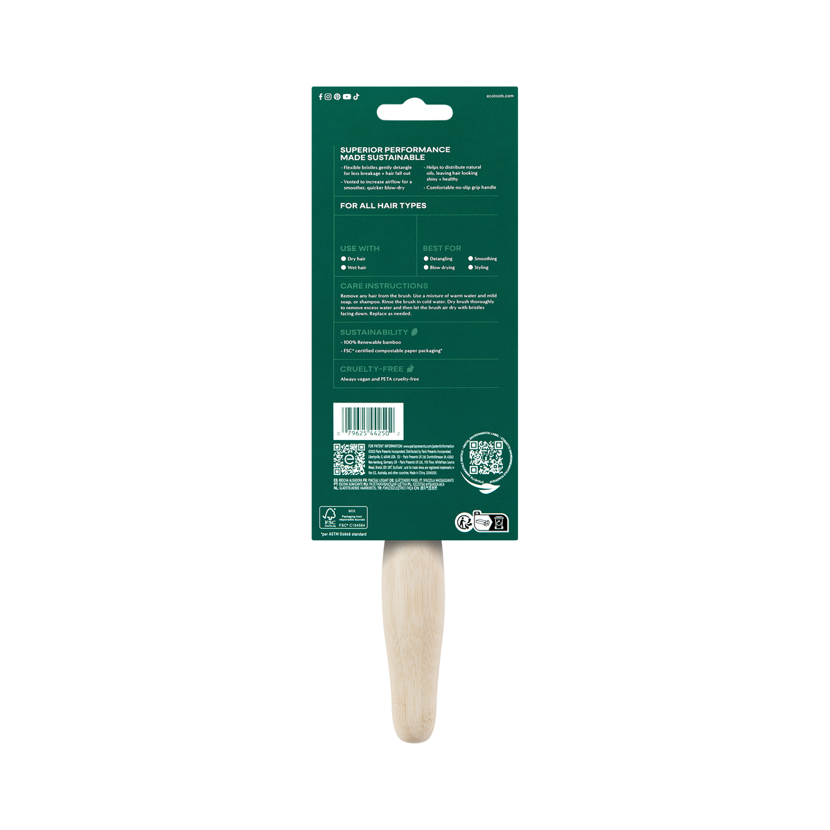 Practical Living Eco Smoothing Brush for daily home and personal routines with hair care
