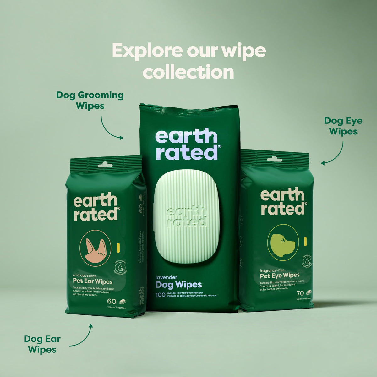 Routine Ready Dog Eye Wipes for daily home and personal routines with pet care treats and accessories