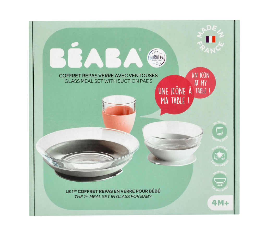 Everyday Home 3-Piece Glass Suction Baby and Toddler Feeding Set for daily home and personal routines with baby care and kids products