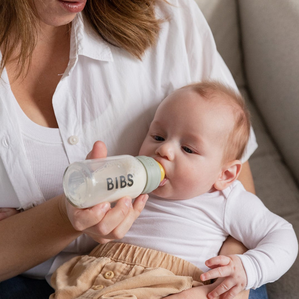 Daily Care Glass Baby Bottle with Natural Rubber Nipple Set - Medium Flow 2+ Months for daily home and personal routines with baby care and kids products
