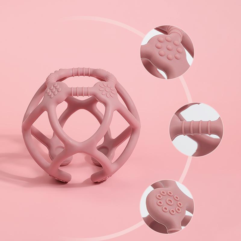 Everyday Home 3-in-1 Teething Ball, Soothing, Sensory Play and Promotes Fine Motor Skills - fully Food Grade Silicone for daily home and personal routines with baby care and kids products