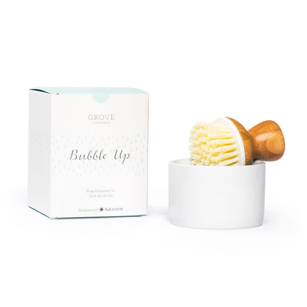 Bubble Up Dish Soap Dispenser & Brush Set – Effortless, Ergonomic Cleaning