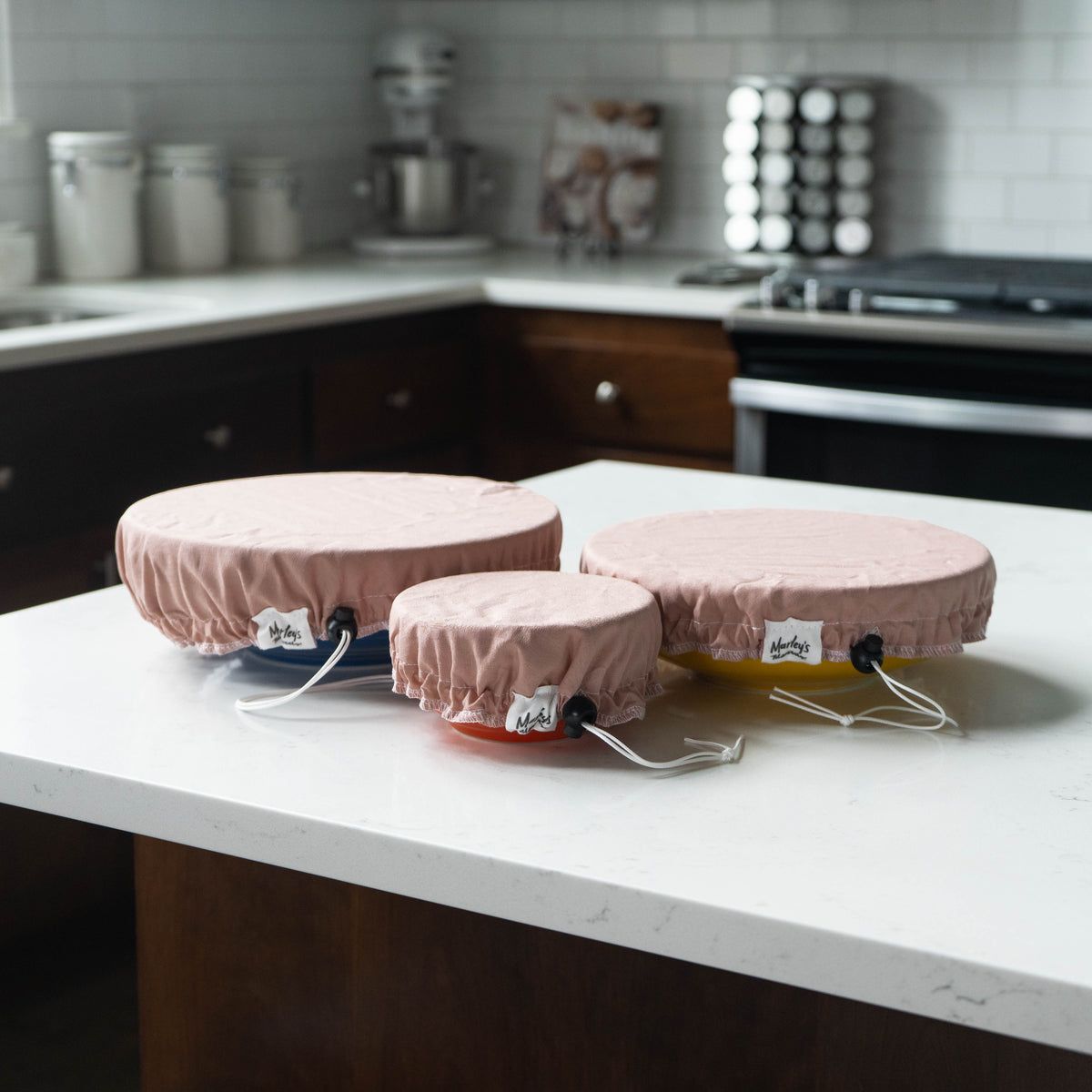 Practical Living Linen Bowl Cover Bundle - Rose for daily home and personal routines with cookware food storage and kitchen tools